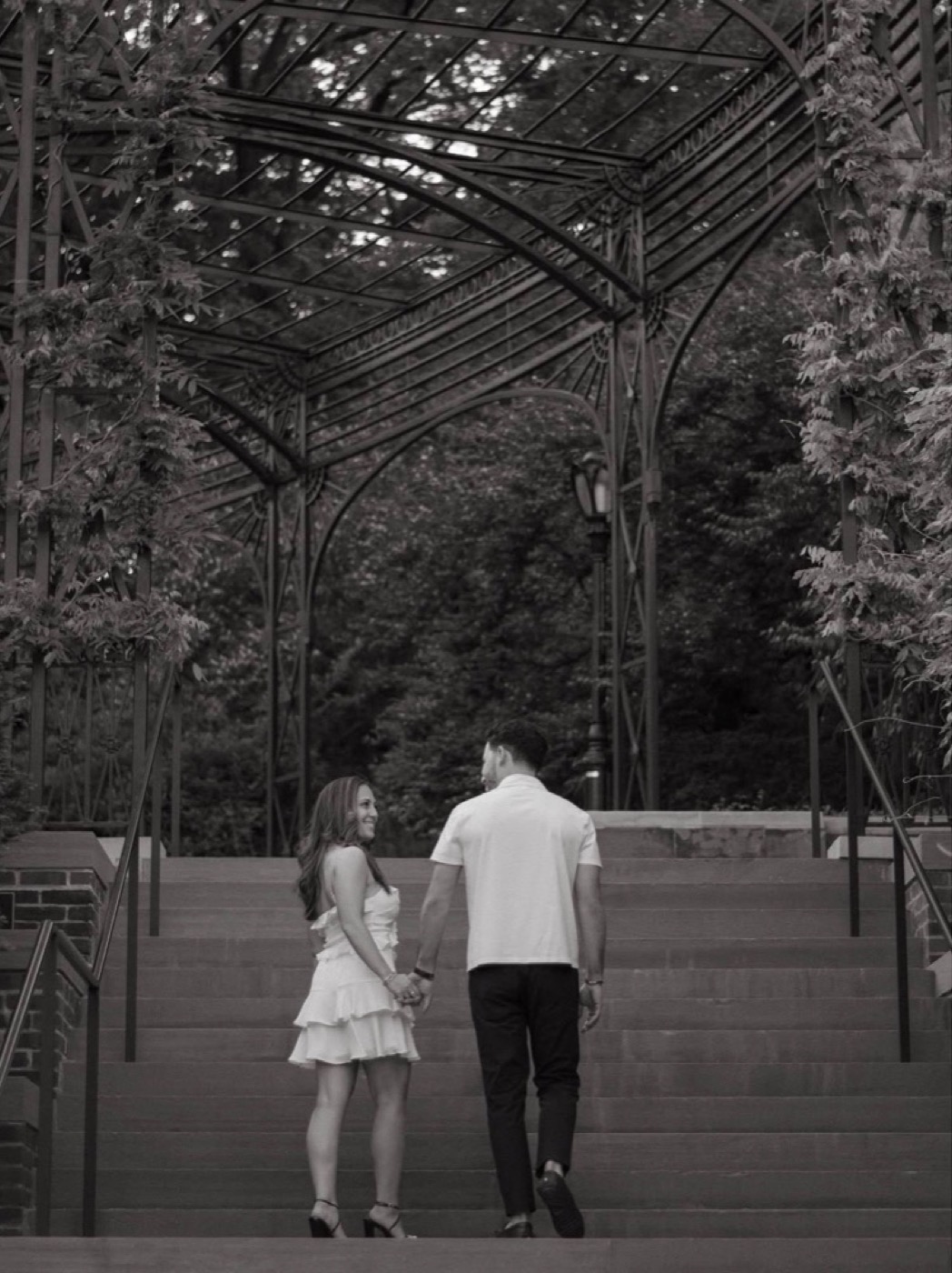 Joelle and Tyler on the stairs